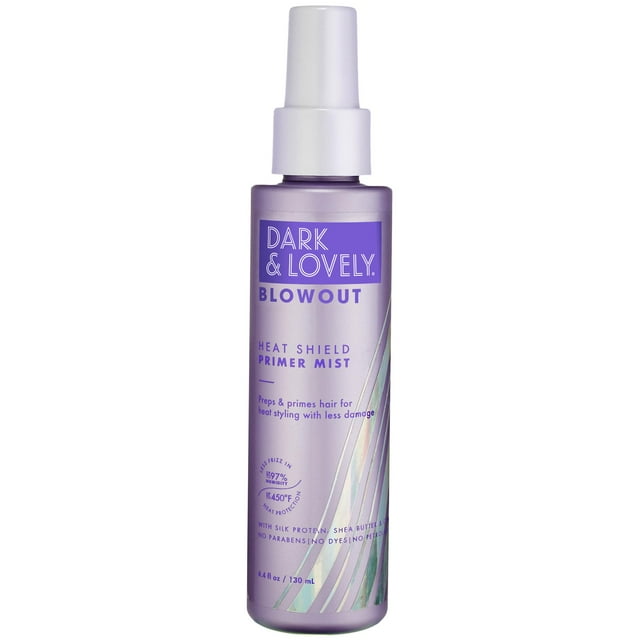 SoftSheen Carson Dark and Lovely Blowout Heat Shield Primer Hair Spray with Silk Protein, 4.4 fl oz