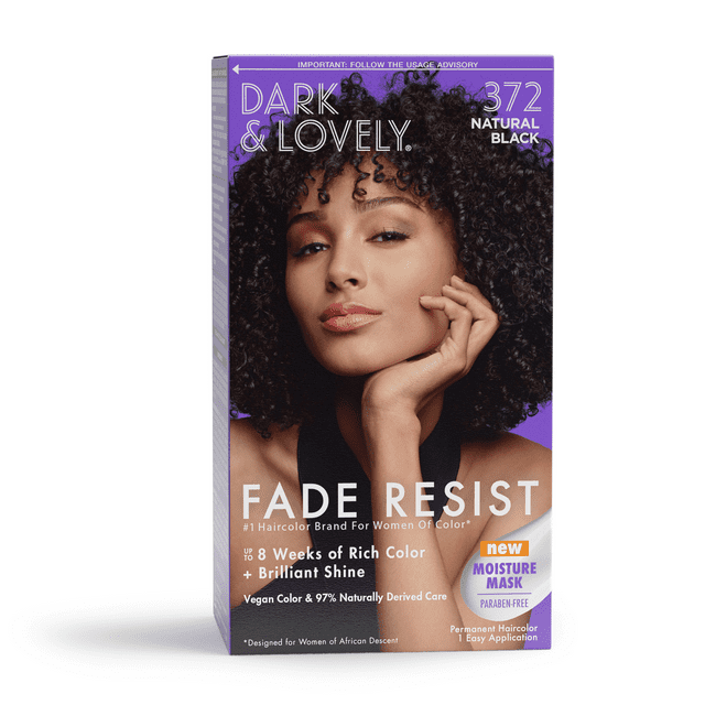 SoftSheen-Carson Dark and Lovely Fade Resist Hair Color, 372 Natural Black