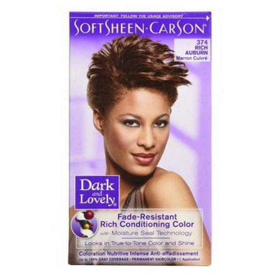 SoftSheen-Carson Dark and Lovely Fade Resist Rich Conditioning Color, 374 Rich Auburn Kit, 3 Pack