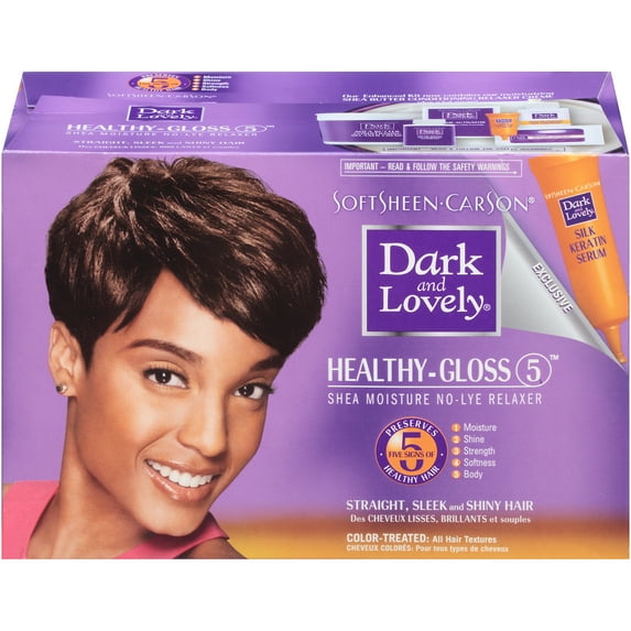 SoftSheen-Carson Dark and Lovely Healthy Gloss 5 Shea Moisture No Lye Hair Relaxer, for Color Treated Hair