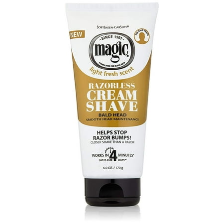 SoftSheen-Carson Magic Razorless Cream Shave - Bald Smooth Head Maintenance, 6 oz