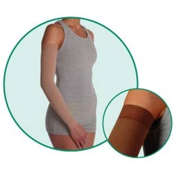SoftSleeve, model: 2001, Long, Silicone Border, color: Cinnamon, 20-30mmHg, size I