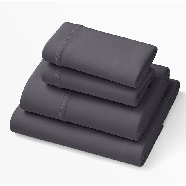 SoftStretch Sheets King/Cal King Purple Mattress Sheets Bamboo Sheets MoistureWicking Stormy