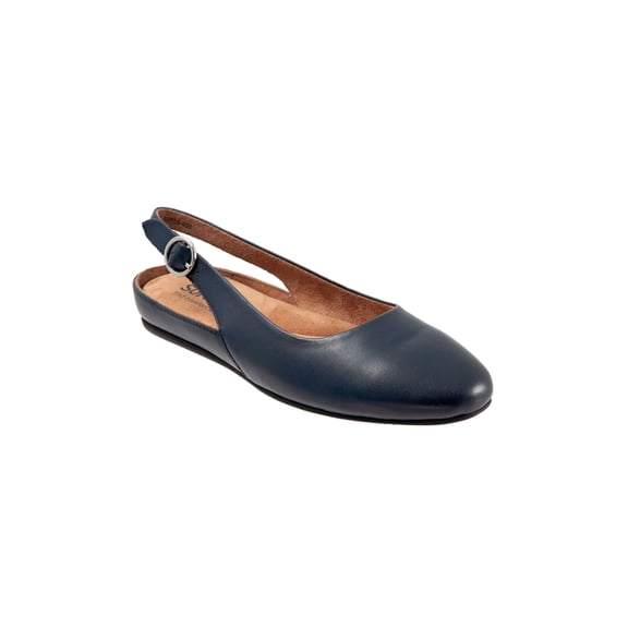 SoftWalk Women's Sandy Flat Women's Shoes, navy, Size 7.5