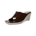 thumbnail image 1 of SoftWalk Womens Hastings Leather Slip On Wedge Sandals, 1 of 3
