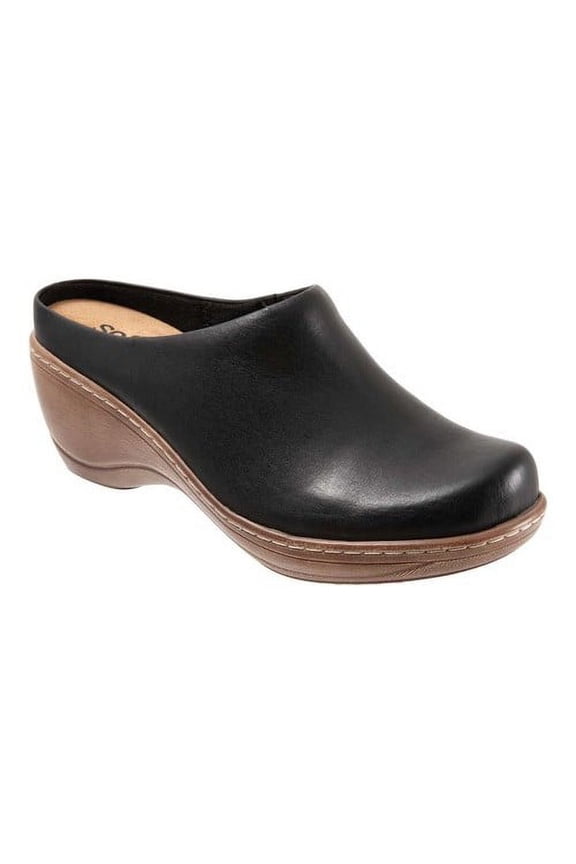 Womens Madison Leather Solid Clogs
