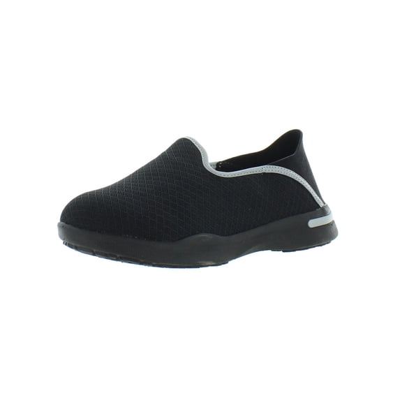 SoftWalk Womens Simba Mesh Cushioned Slip-On Sneakers Black 12 Medium (B,M)