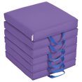 thumbnail image 1 of SoftZone® Square Floor Cushion with Handle 6-Piece - Purple, 1 of 2