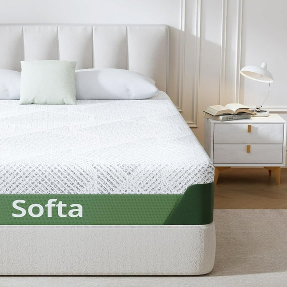 Softa 8 Inch Twin XL Gel Memory Foam Mattress, Cooling 3-Layered Mattress with Green Tea Support, Medium Firmness, CertiPUR-US Certified, Bed-in-a-Box