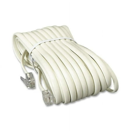 Telephone Extension Cord Plug/Plug, 25 ft., Ivory