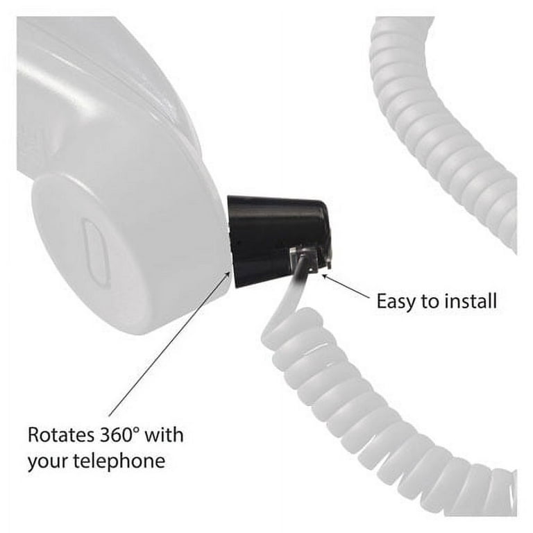 Twisstop Rotating Phone Cord Detangler, Black Twisstop Rotating Phone Cord Detangler, Black