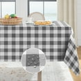 thumbnail image 1 of Softalker Checkered Tablecloth Waterproof Gingham Tablecloth Stain Resistant Washable Outdoor Tablecloth Grey and White Plaid Tablecloth 60 x 102inch, 1 of 8