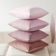 thumbnail image 1 of Softalker Decorative Pillow Covers, Velvet Square Pillow Cases 18x18 Inch Set of 4, Soft Solid Throw Pillow Covers for Home, Couch, Sofa, Bedroom, Living Room, Patio (Pink), 1 of 6