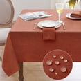 thumbnail image 1 of Softalker Tablecloth Rectangle, Decorative Faux Linen Table Cloths, Waterproof & Stain Resistant Wipeable Table Cover for Kitchen, Dining, Party Decor, & Outdoor Use (Rust, 60 x 104 inch), 1 of 6
