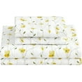 thumbnail image 1 of Softan Queen Sheet Set Yellow Floral Bed Sheets Queen Printed Sheets - 4 Piece, 1 of 7