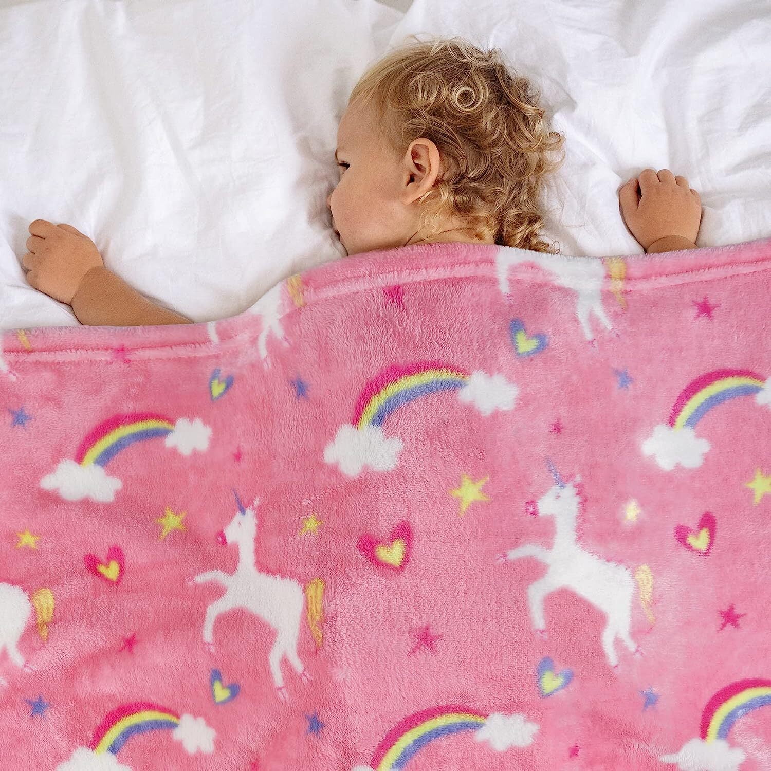 Baby girl top unicorn blanket