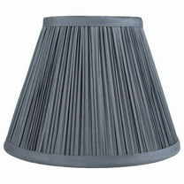 Softback Mushroom Pleated Lamp Shade, 5 inch Top, 9 inch Bottom, 7 inch Slant Gray Single