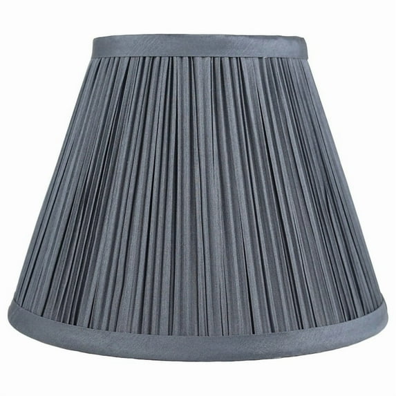 Softback Mushroom Pleated Lamp Shade, 5 inch Top, 9 inch Bottom, 7 inch Slant Gray Single