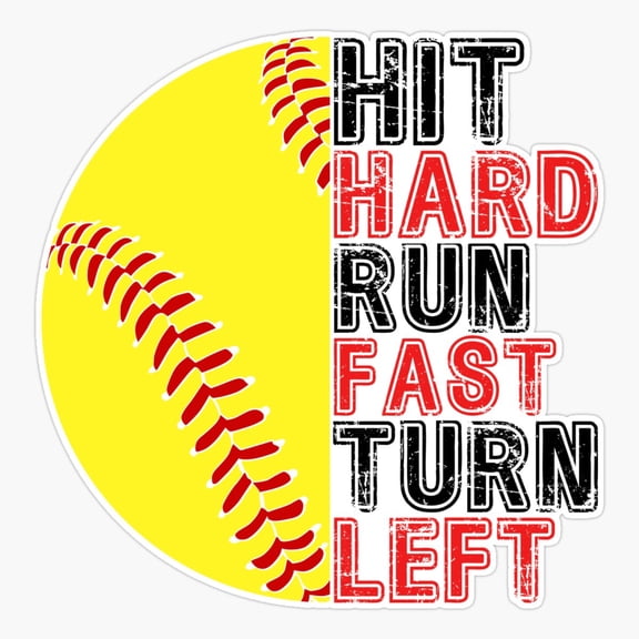 Softball Active Sport Everyday Decor Art Retro Style Vinyl Sticker