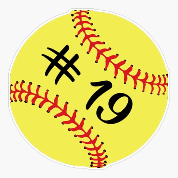 Softball Active Sport Everyday Decor Art Simple Style Vinyl Sticker