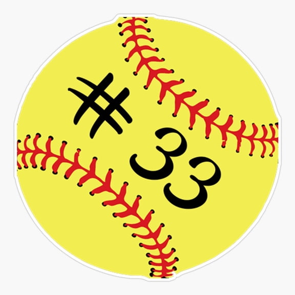 Softball Active Sport Everyday Decor Art Simple Style Vinyl Sticker