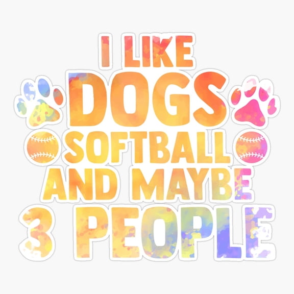 Softball Active Sport Everyday Decor Art Vinyl Sticker