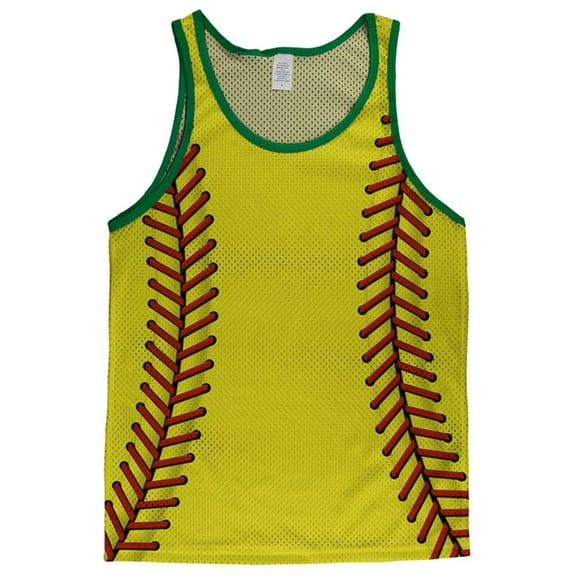 Softball Adult Mesh Jersey White-Kelly LG