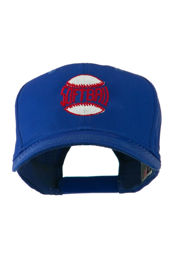 Softball Ball with Wording Inside Embroidered Cap - Royal OSFM