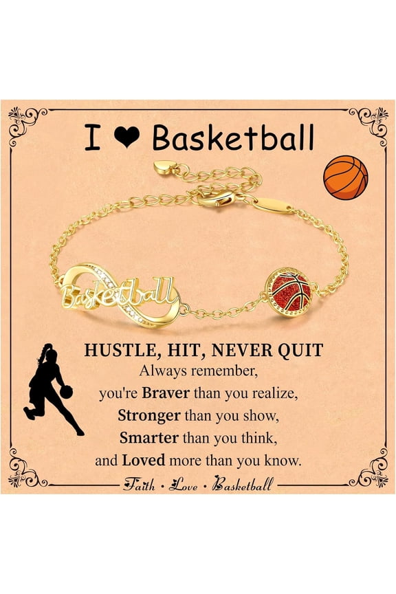 Softball/Baseball/Football/Soccer/Basketball/Tennis/Volleyball Unlimited Bracelet, Suitable for Women's Accessories, Birthday Christmas Jewelry Gift