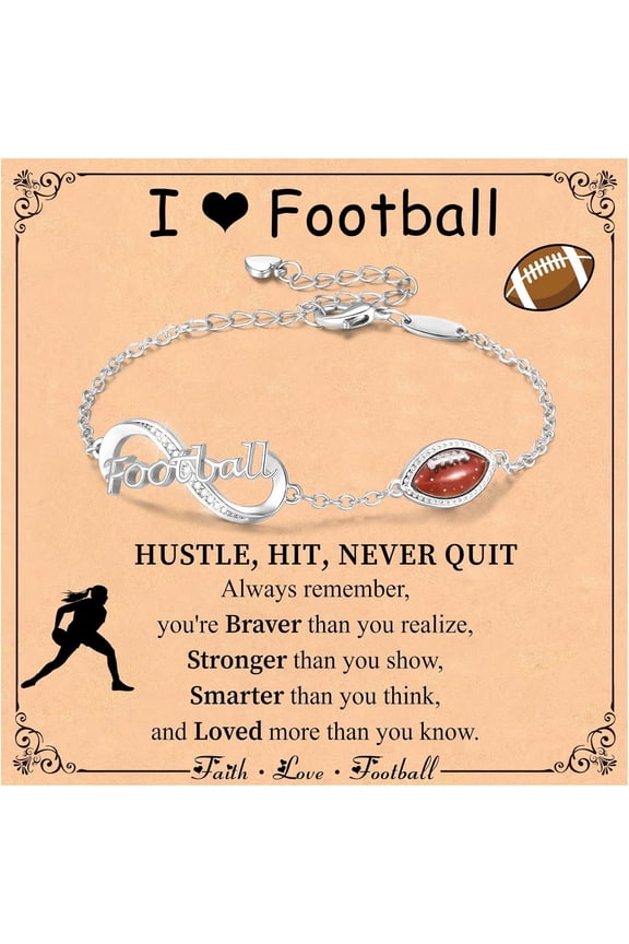 Softball/Baseball/Football/Soccer/Basketball/Tennis/Volleyball Unlimited Bracelet, Suitable for Women's Accessories, Birthday Christmas Jewelry Gift