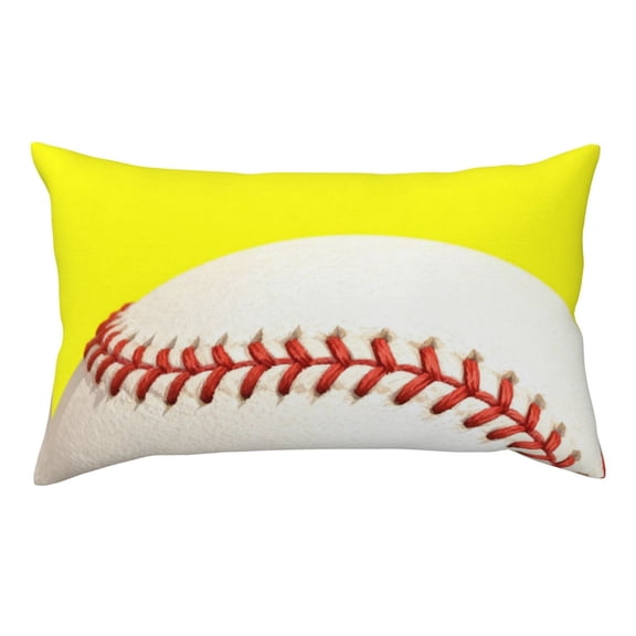 Softball Baseball Pillowcase With Zipper Closure Polyester Satin Pillow Cover For Hair 20" X 36"