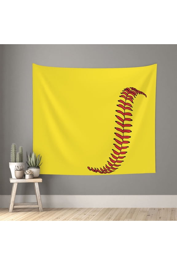 Softball Baseball Tapestry Colorful Wall Tapestry Aesthetic Tapestry Wall Hanging 60x51inch