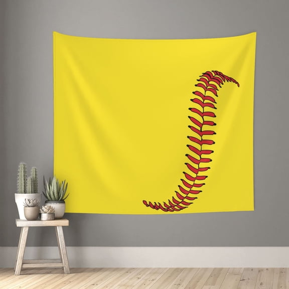 Softball Baseball Tapestry Colorful Wall Tapestry Aesthetic Tapestry Wall Hanging 60x51inch