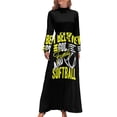 thumbnail image 1 of Softball - Believe In God And Softball Long Dress summer dress women bandage dress Summer dresses for women, 1 of 4