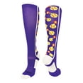thumbnail image 1 of Softball Bomber Over the Calf Socks (Purple/White, Large), 1 of 2