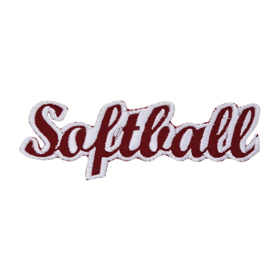 Softball - Cardinal Red/White - Sports - Words/Names - Iron on Applique/Embroidered Patch