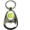 thumbnail image 1 of Softball, Chrome Plated Metal Spinning Oval Design Bottle Opener Keychain Key Ring, 1 of 1