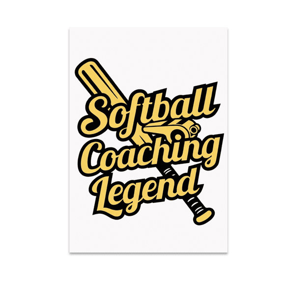 Softball Coaching Legend Wall Art - Softball Coach - 13x19 Poster Print