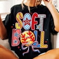 thumbnail image 1 of Softball Coquette Shirt, Brushstroke Softball Coquette Shirt, Game Day Softball Mom Shirt, 1 of 2