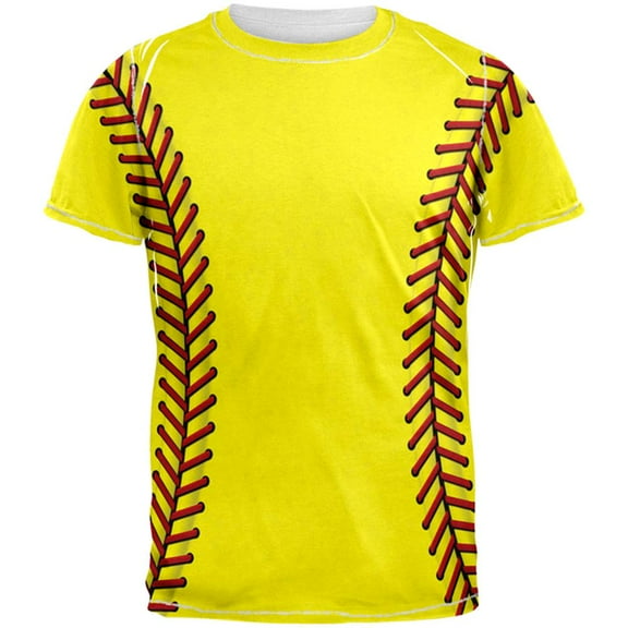 Softball Costume All Over Adult T-Shirt - X-Large