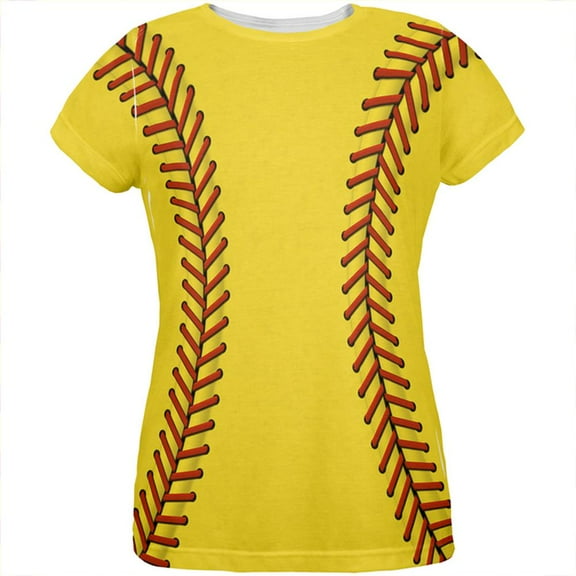 Softball Costume All Over Womens T Shirt Multi LG
