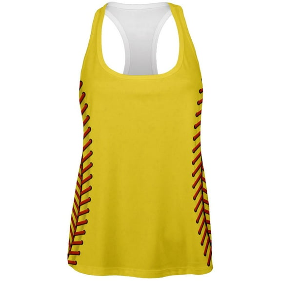 Softball Costume All Over Womens Work Out Tank Top - Large