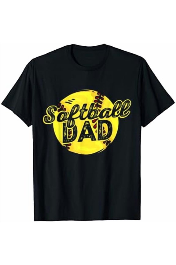 Softball Dad Daddy Father Father's Day T-Shirt, Unisex T-Shirt