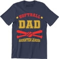 thumbnail image 1 of Softball Dad Daughter League - Funny Baseball Gift From Son Men's T-Shirt, 1 of 4