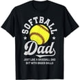 thumbnail image 1 of Softball Dad Like Baseball But With Bigger Balls Fathers Day T-Shirt, 1 of 4
