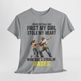 thumbnail image 1 of Softball Dad Stole My Heart Stealing Bases Fathers Day Shirt ID-0517-RK9M, 1 of 8