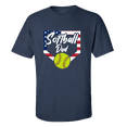thumbnail image 1 of Softball Dad Tee Patriotic American Flag Home Run Sports Unisex Adult Short Sleeve T-shirt-Navy-5xl, 1 of 4