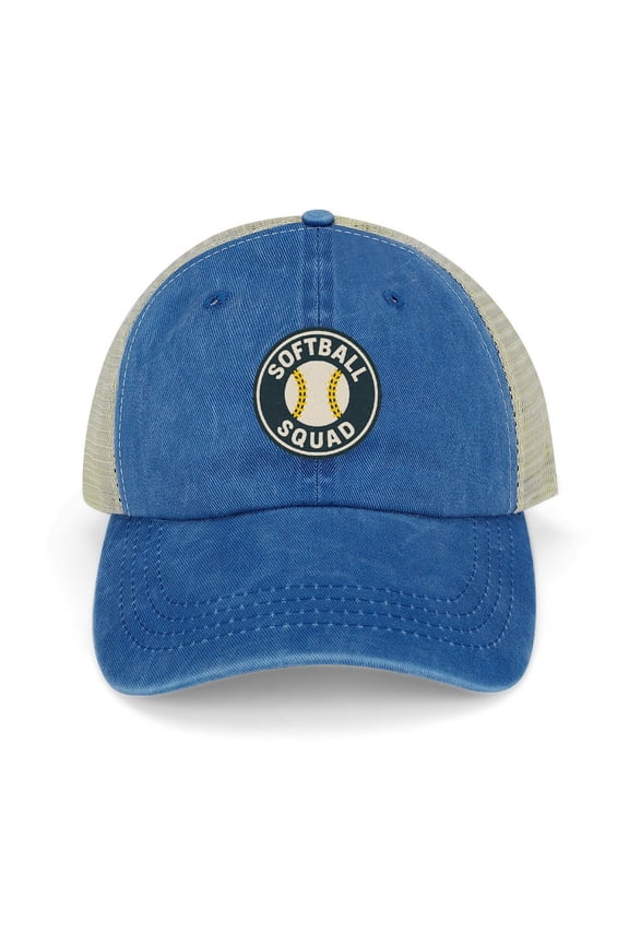 Softball Dark Blue Baseball Cap for Men Women, Adjustable Snapback Hats Trucker Hat