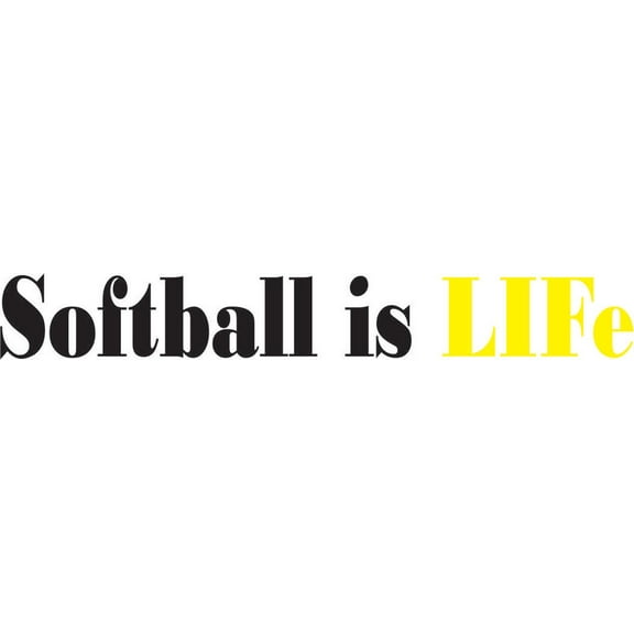 Softball Decals Wall Art Decal Sticker Stickers Decor for Girl teen childrens bedroom vinyl inspirational quote Girl Sports 6X20