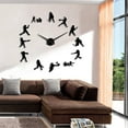 thumbnail image 1 of Softball Female Players DIY Oversized Wall Clocks Mirror Effect Home Decor Women Sports Gift Big Metal Needles Giant Clock Watch(Black,27inch), 1 of 7